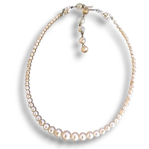 Jewelry - Vintage Champagne Simulated Pearl Collar Necklace